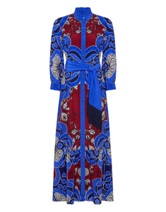 Demi Crepe Maxi Dress in Enchantress Blue