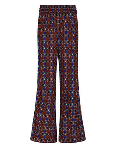 Aubrielle Stretch Trouser in Burgundy Lock