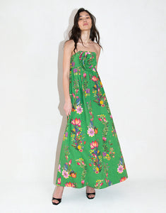 Anastasia Jacquard Maxi Gown in Sierra Jungle Green