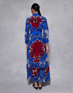 Demi Crepe Maxi Dress in Enchantress Blue