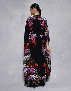 Eloise Crepe Maxi Dress in Painterly Flower