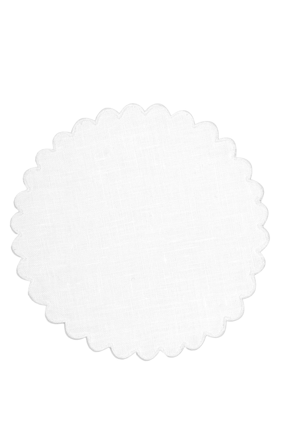 Zurbano Linen Coasters in White, Set of 6