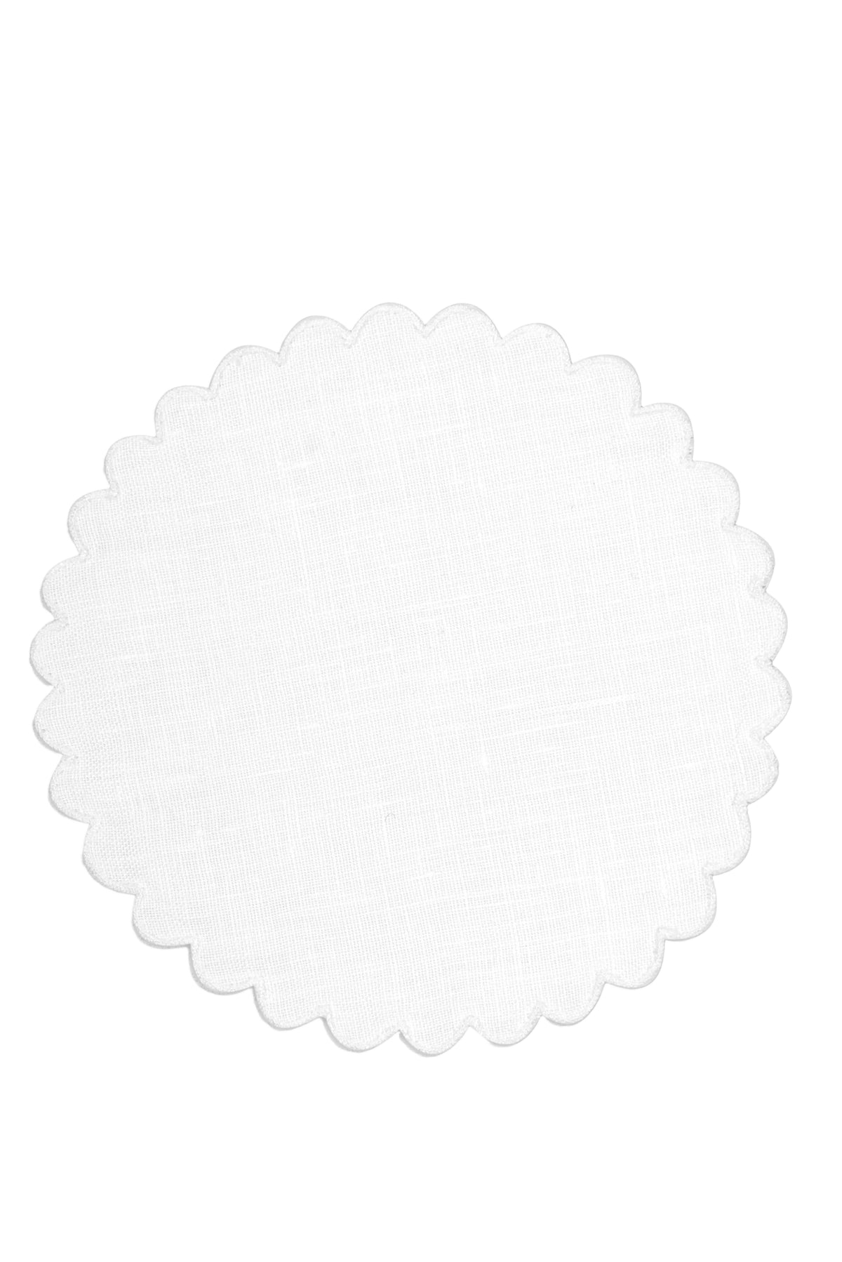 Zurbano Linen Coasters in White, Set of 6