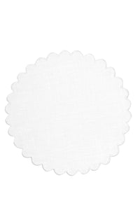 Zurbano Linen Coasters in White, Set of 6