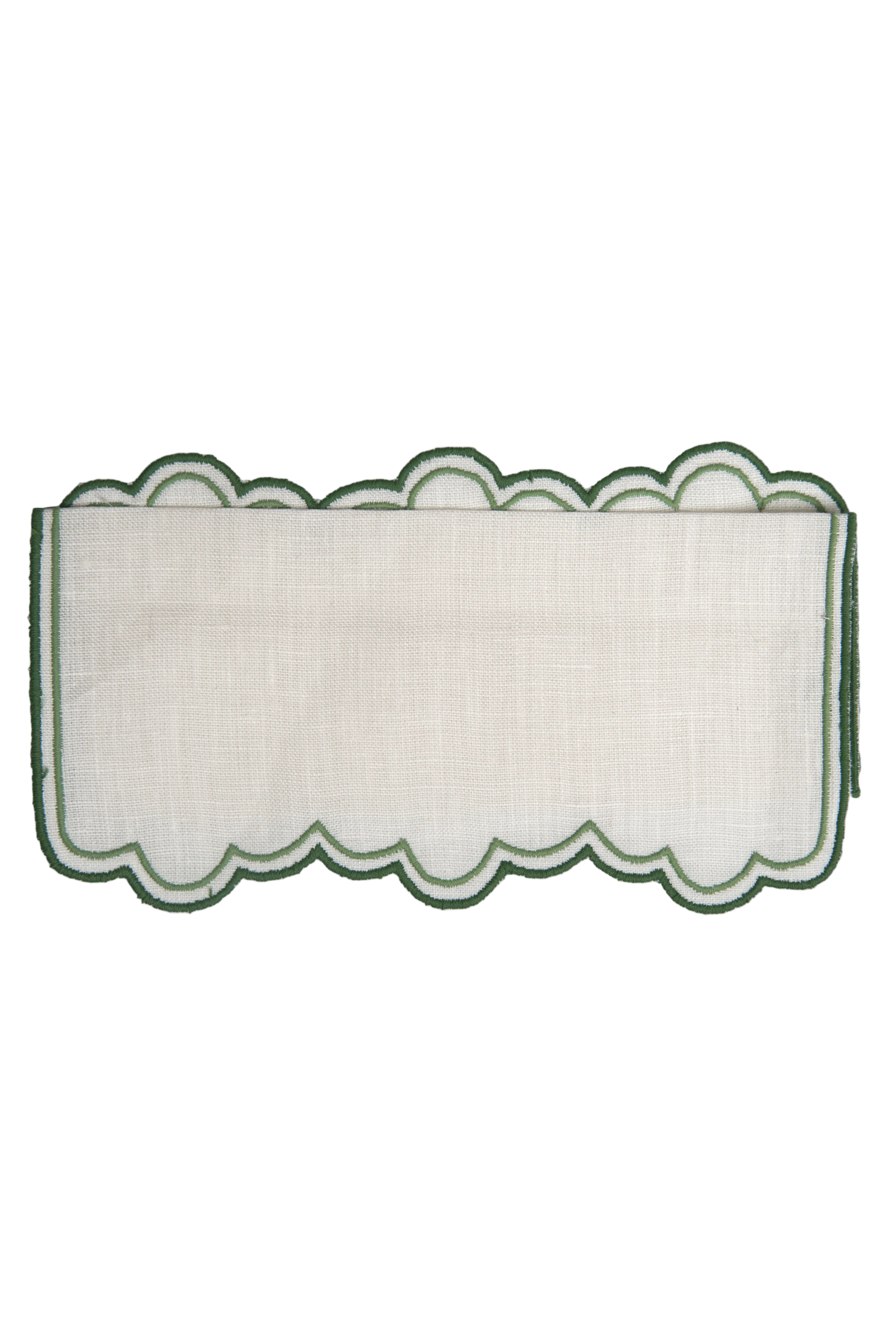Escama Cocktail Napkins in Green, Set of 6