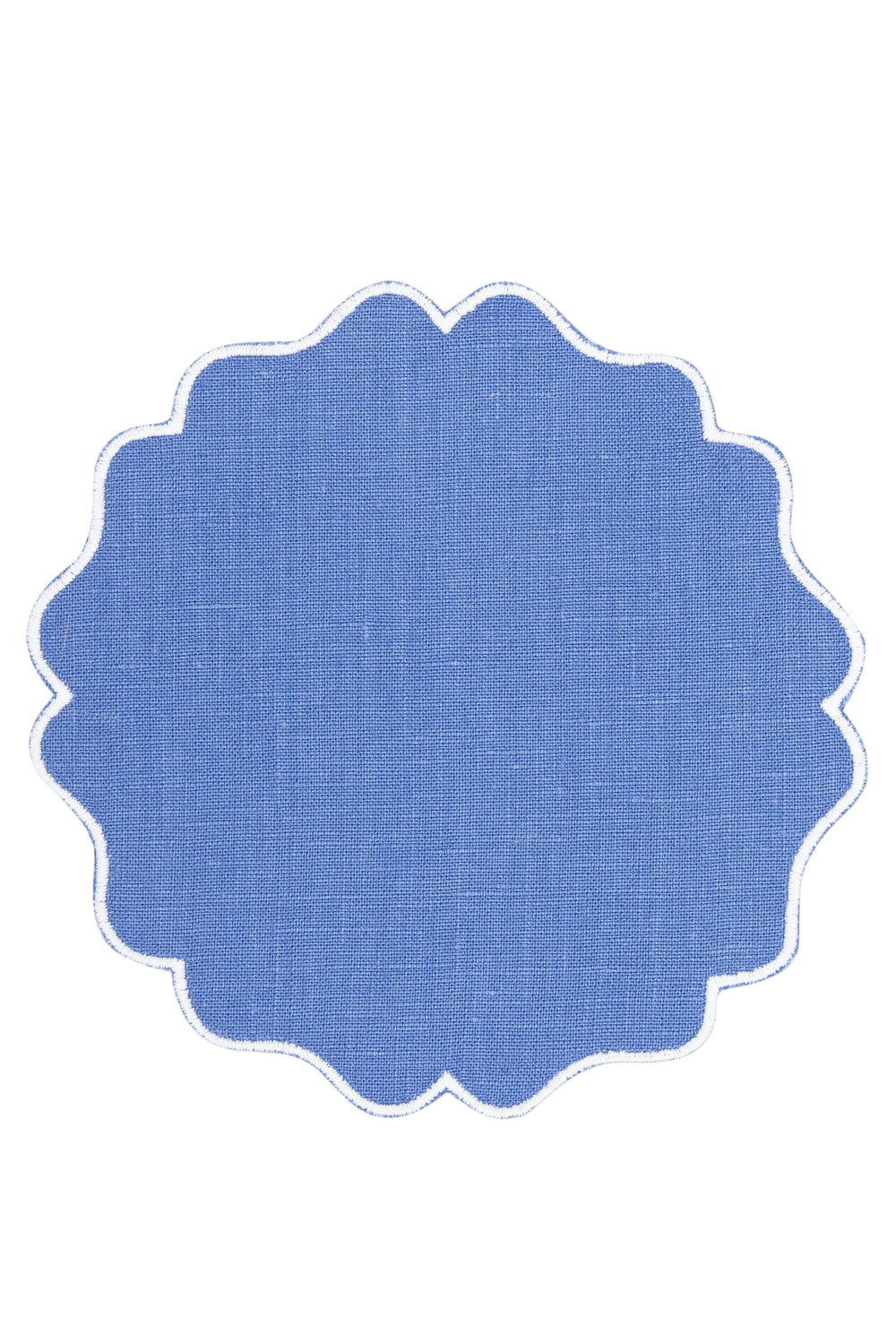 Alhambra Linen Coasters in Palace Blue, Set of 6