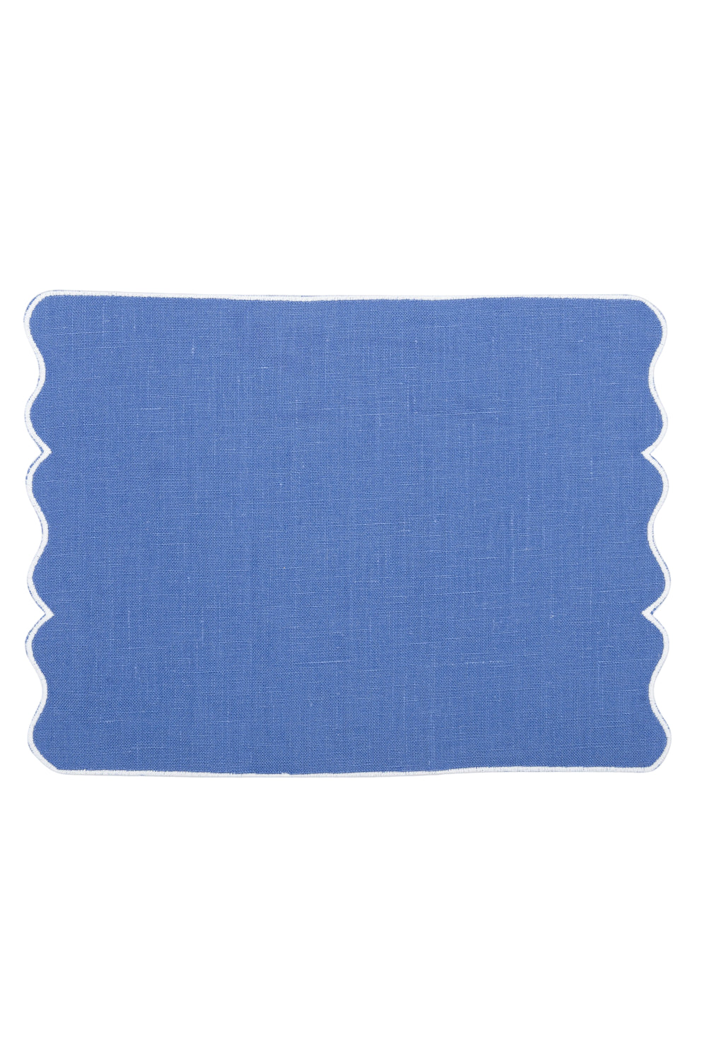 Alhambra Linen Cocktail Napkins in Palace Blue, Set of 6