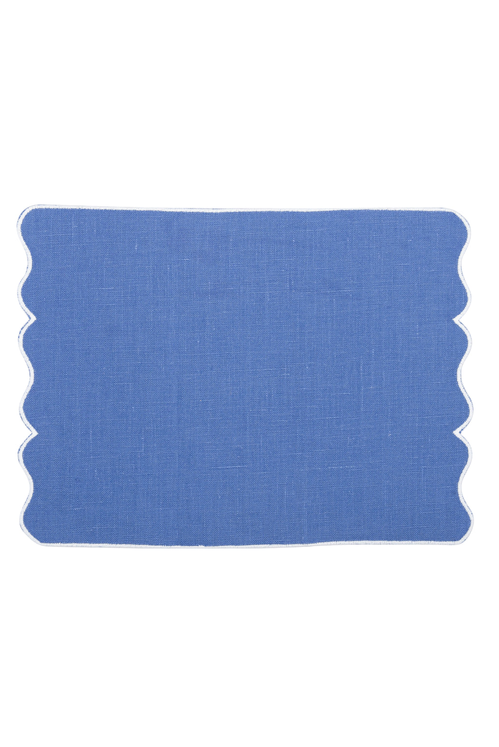 Alhambra Linen Cocktail Napkins in Palace Blue, Set of 6