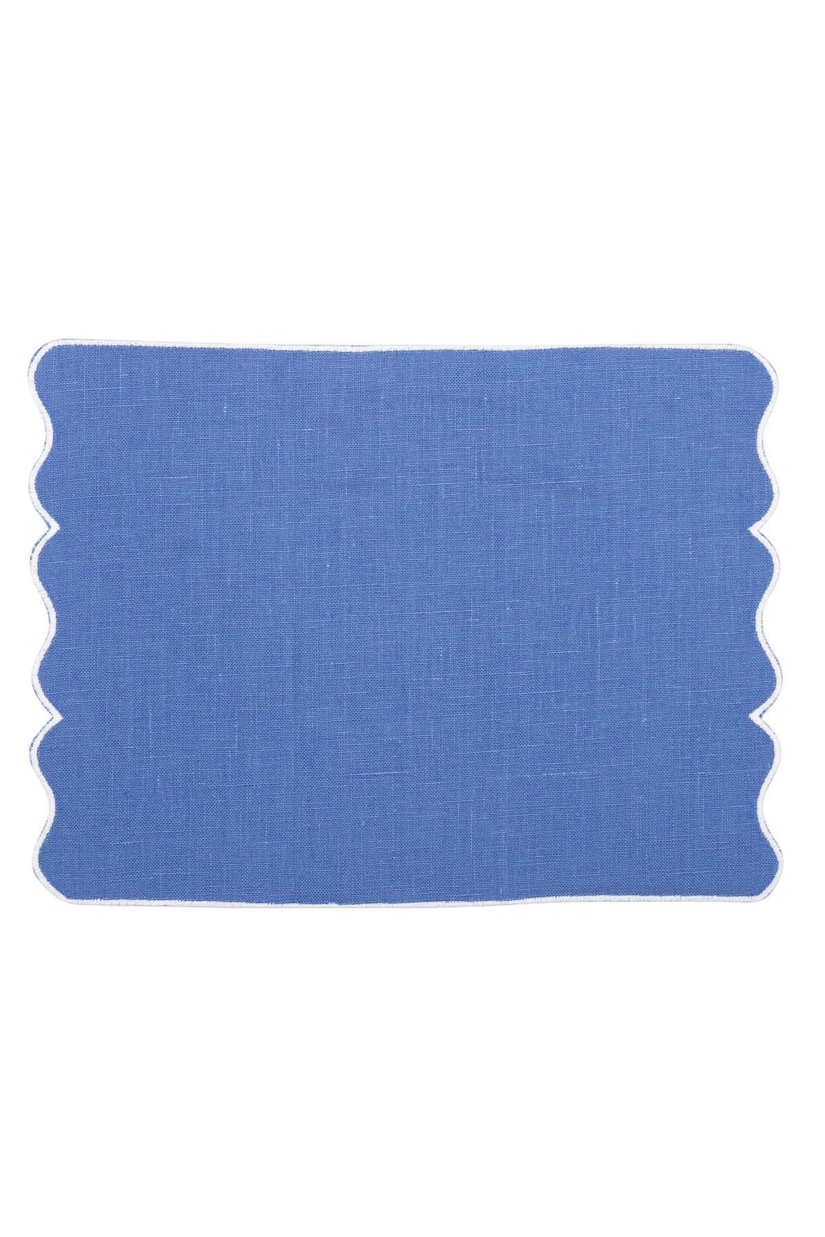 Alhambra Linen Cocktail Napkins in Palace Blue, Set of 6
