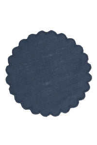 Zurbano Linen Coasters in Navy, Set of 6