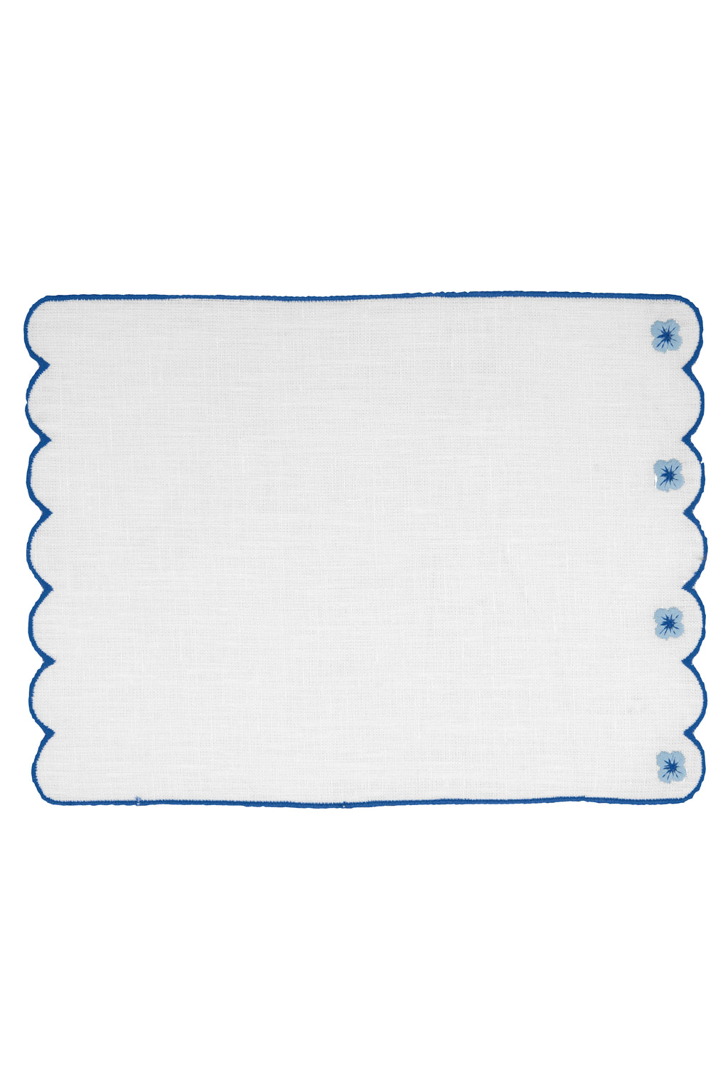 Spring Cocktail Napkins in Blue, Set of 6