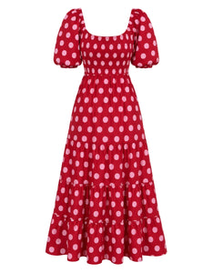 Berry Polka Angelina Dress