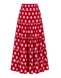 Berry Polka Rah Rah Skirt
