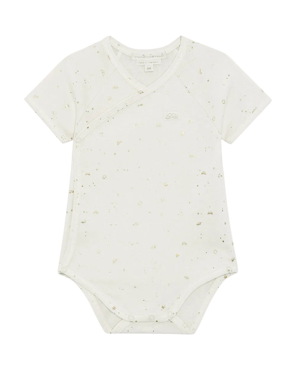 Bertie Star & Crown Onesie in Natural