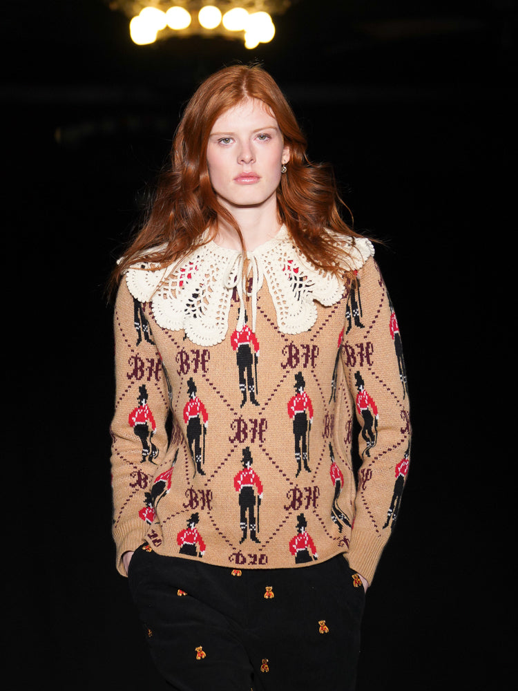 Bowery Boy Jacquard Crewneck RTW LINGUA FRANCA NYC