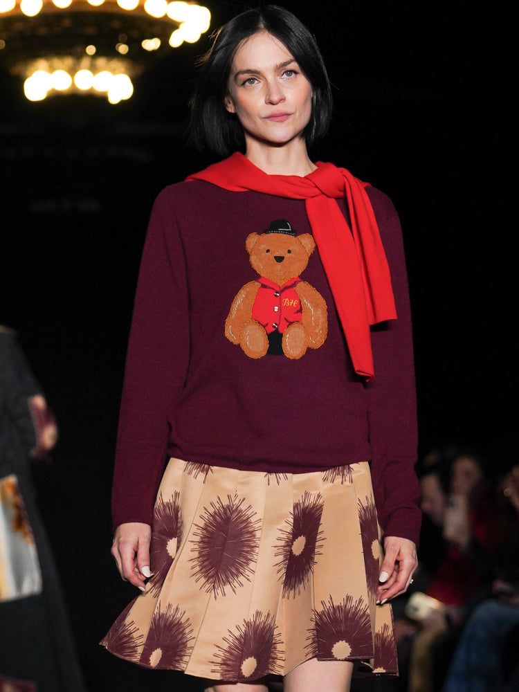 Bo Bear Cashmere Crewneck RTW LINGUA FRANCA NYC