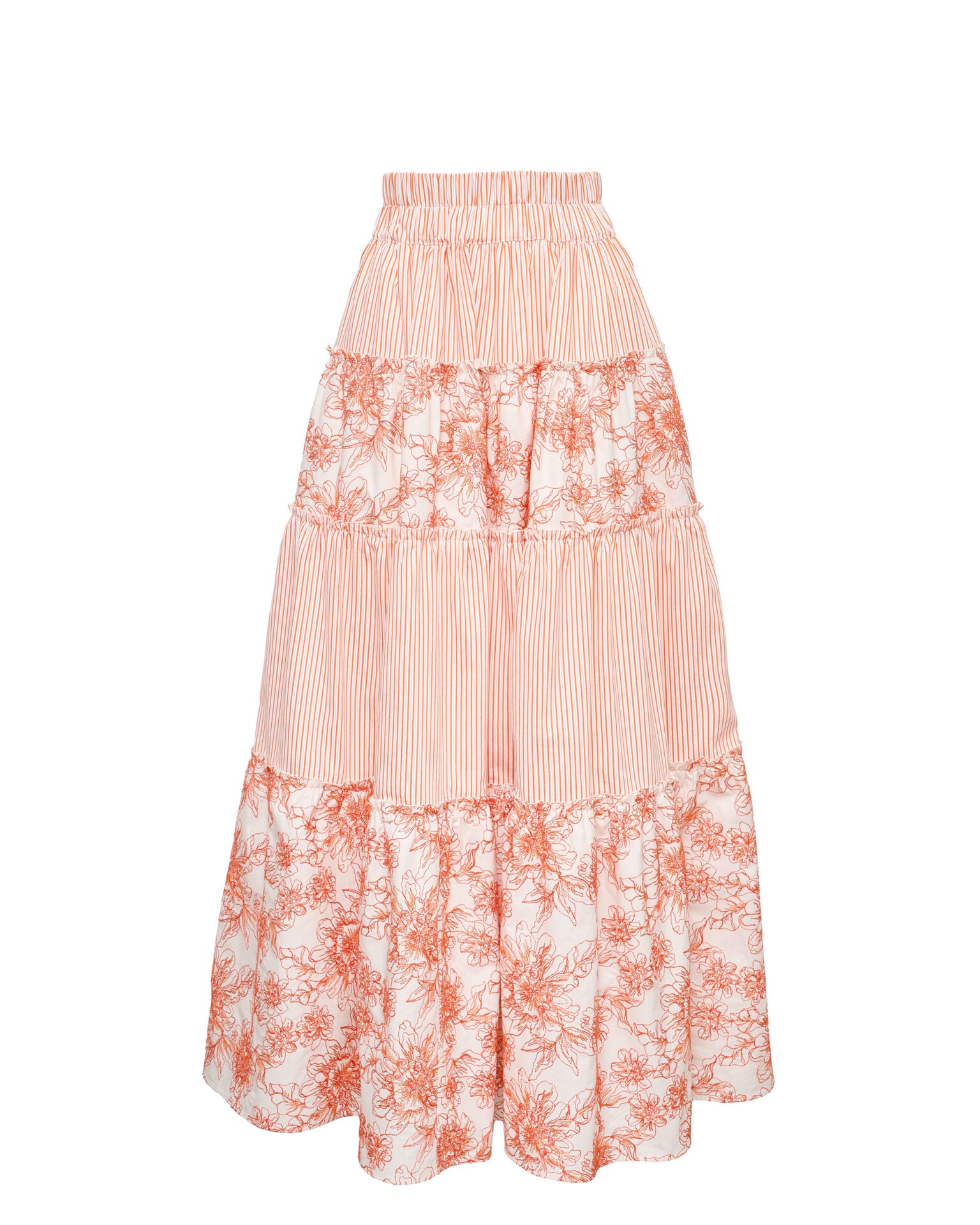 Bibi Maxi Skirt in Orange Mix