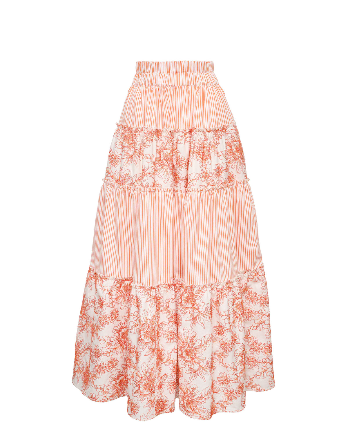 Bibi Maxi Skirt in Orange Mix