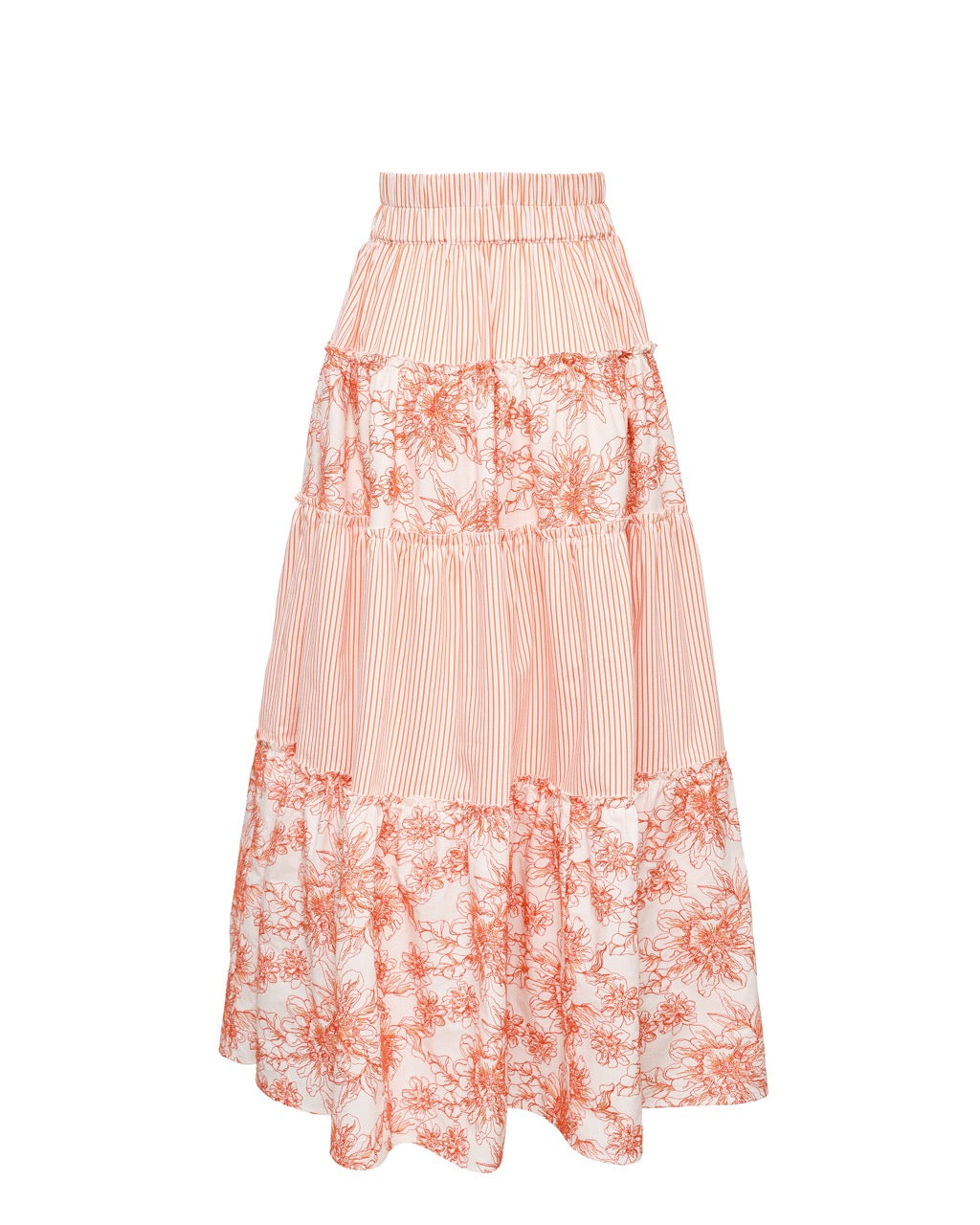 Bibi Maxi Skirt in Orange Mix