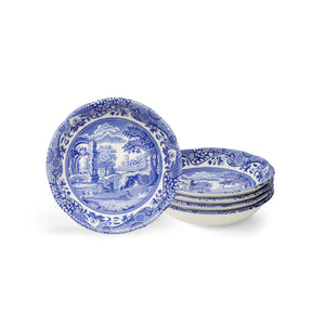 Blue Italian Cereal Bowls, Set of 4