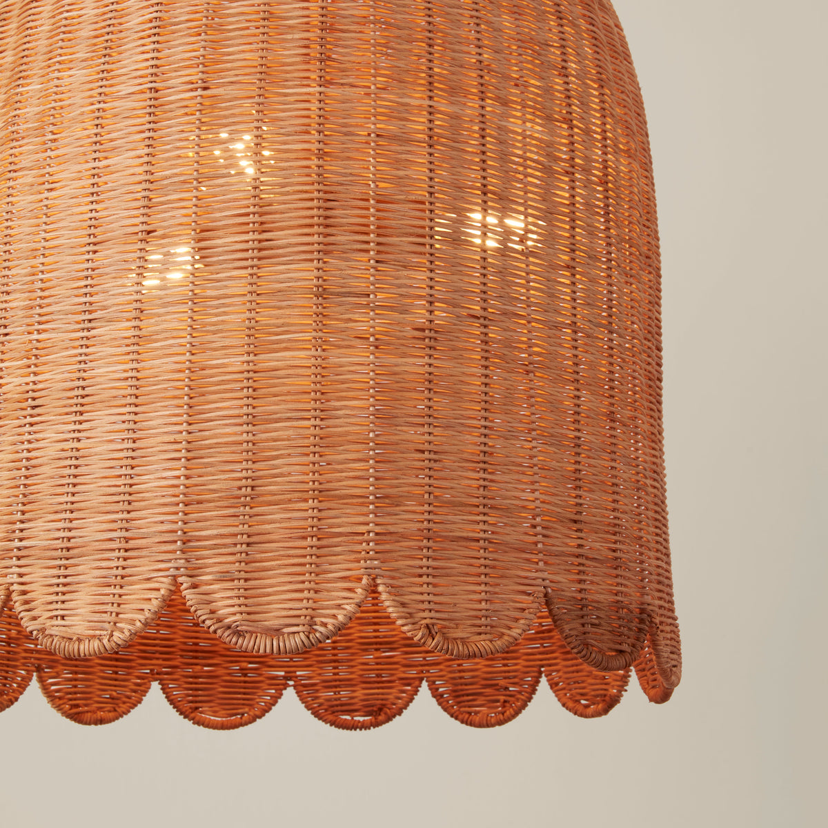 Maude Rattan Scallop Chandelier