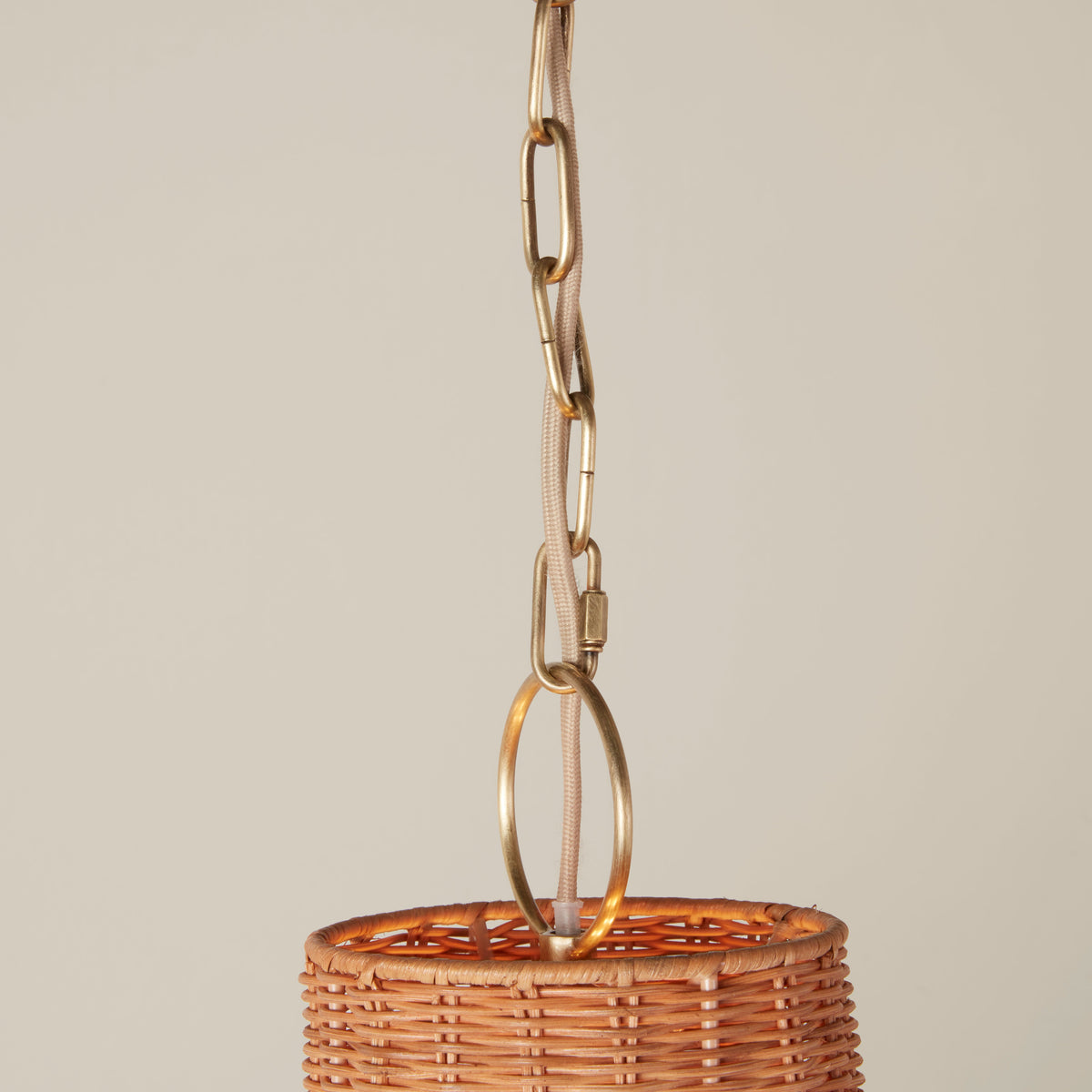 Maude Rattan Scallop Chandelier