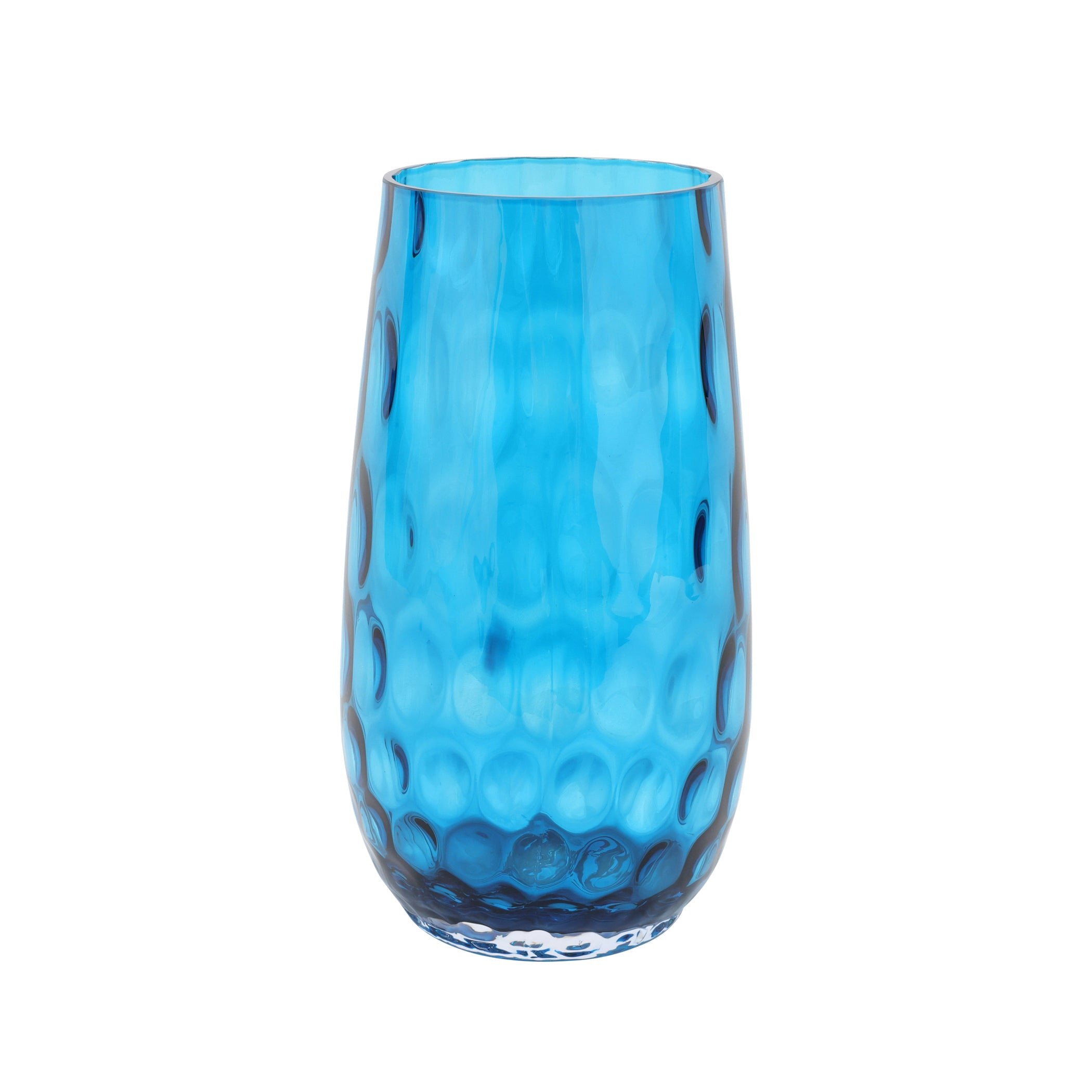 Bolla Glass Small Pebbled Vase in Ash Blue