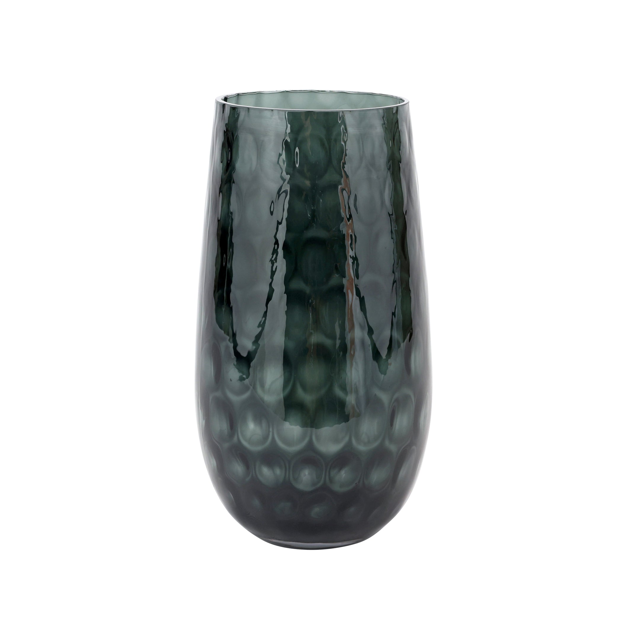 Bolla Glass Small Pebbled Vase in Gray