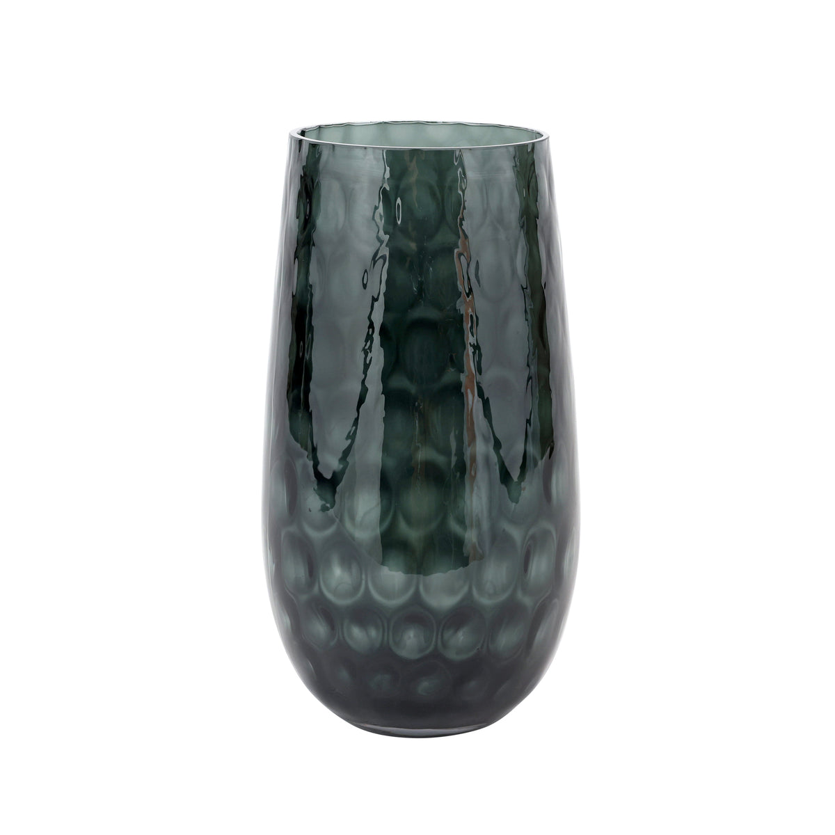 Bolla Glass Small Pebbled Vase in Gray