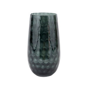 Bolla Glass Small Pebbled Vase in Gray