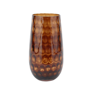 Bolla Glass Small Pebbled Vase in Tortoise