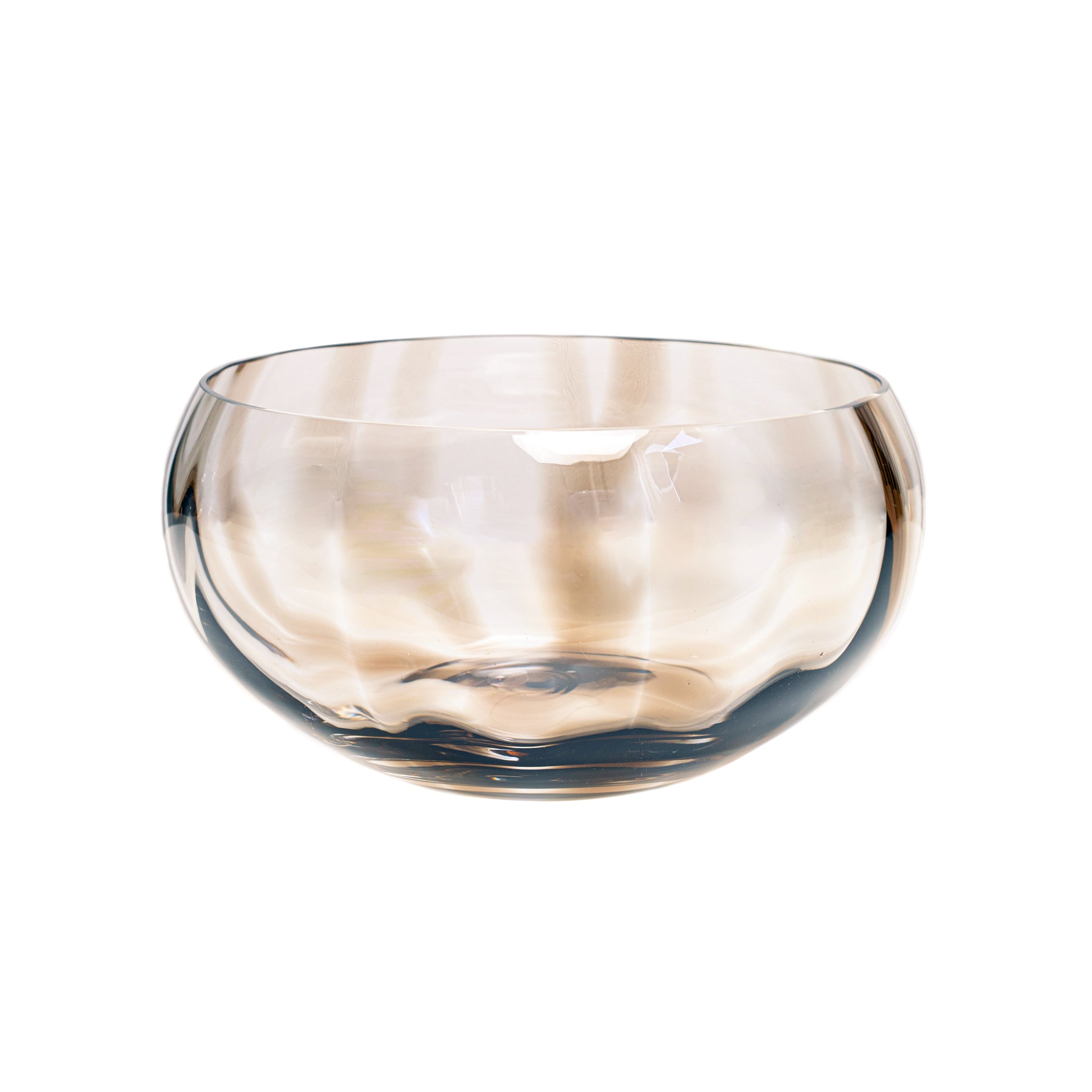 Bolla Glass Pleated Centerpiece in Tortoise