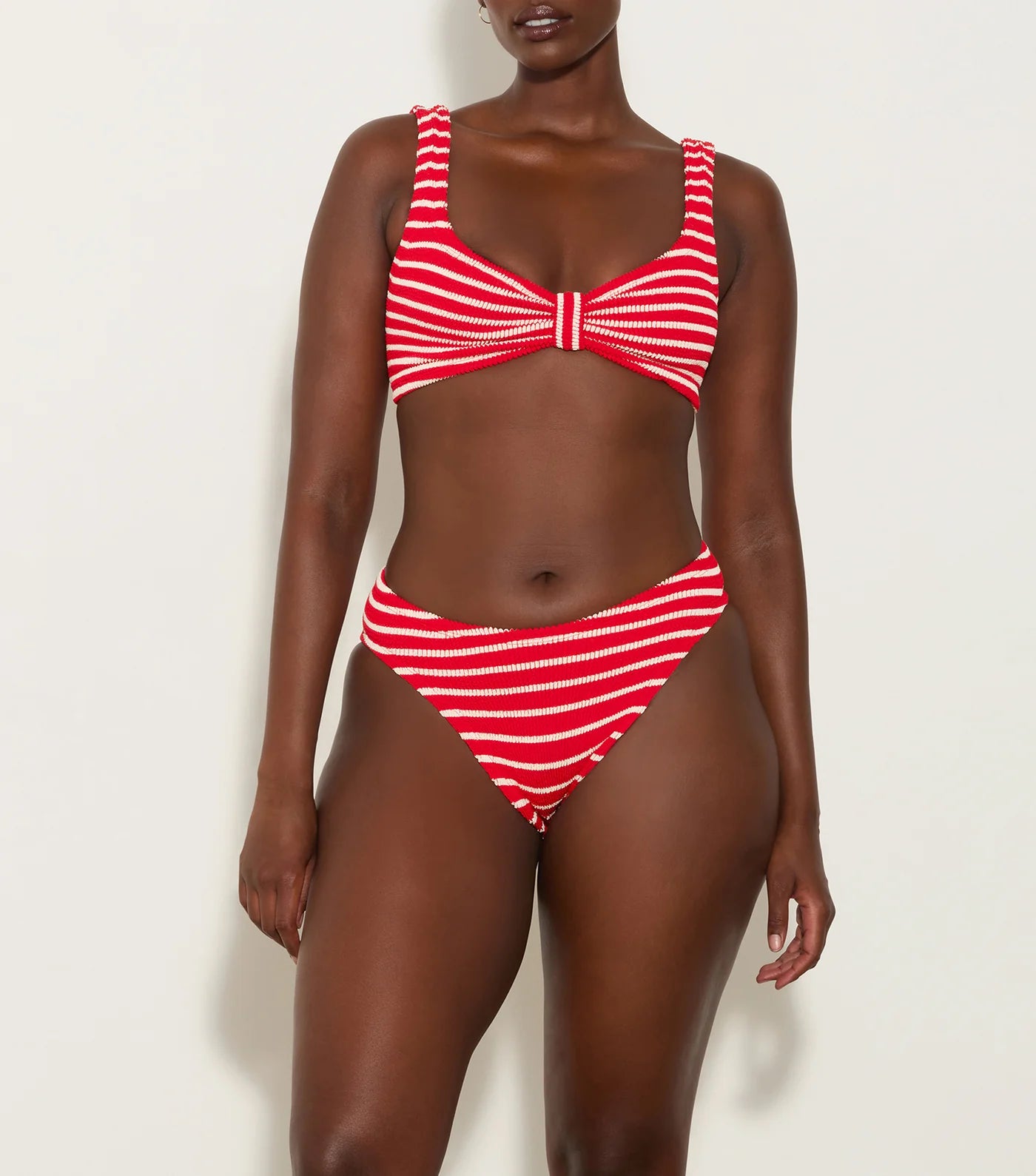 Bonnie Bikini in Red/White Stripe