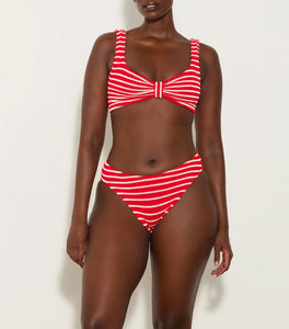 Bonnie Bikini in Red/White Stripe