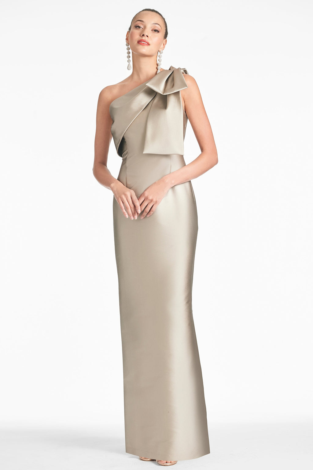 pewter silk dress Pewter Cannes Liquid Satin Tiered Maxi Dress SNAP-Something New And Pretty