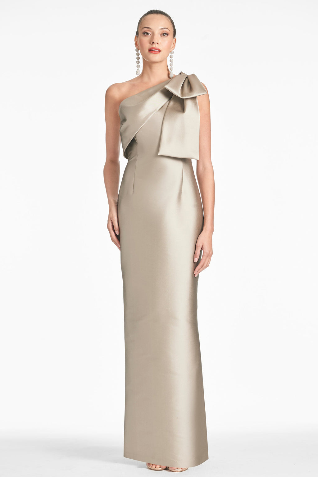 pewter silk dress Satin Cowl Back Maxi Dress Pewter Byron & Barclay