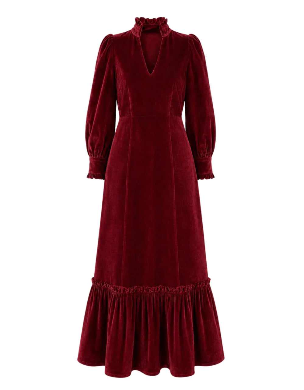 Bordeaux Cord Florentina Dress