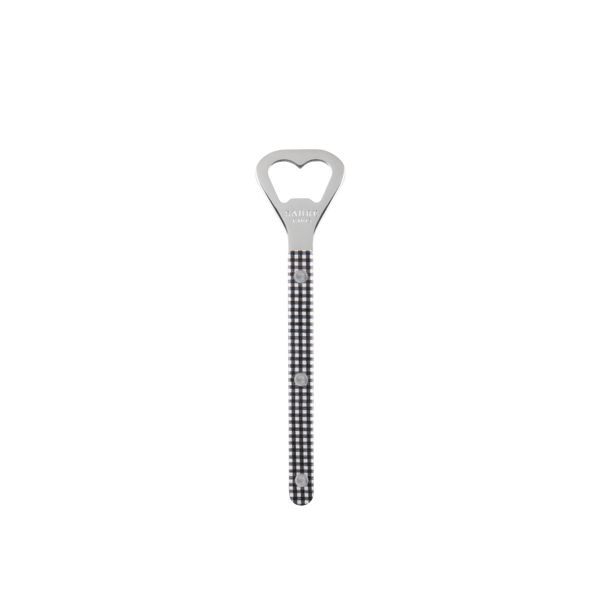 Bistrot Bottle Opener in Black Gingham