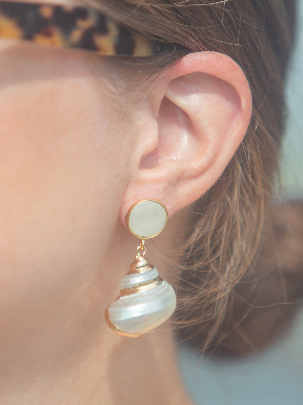 Bowen Earrings in White