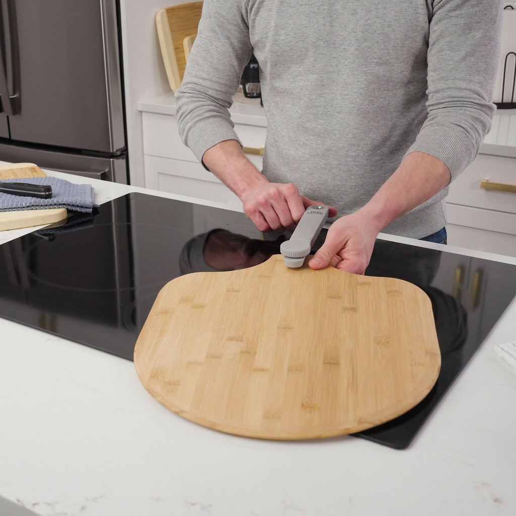 Bamboo Pizza Peel with Folding Handle 12" x 14" in Natural