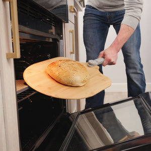 Bamboo Pizza Peel with Folding Handle 12" x 14" in Natural