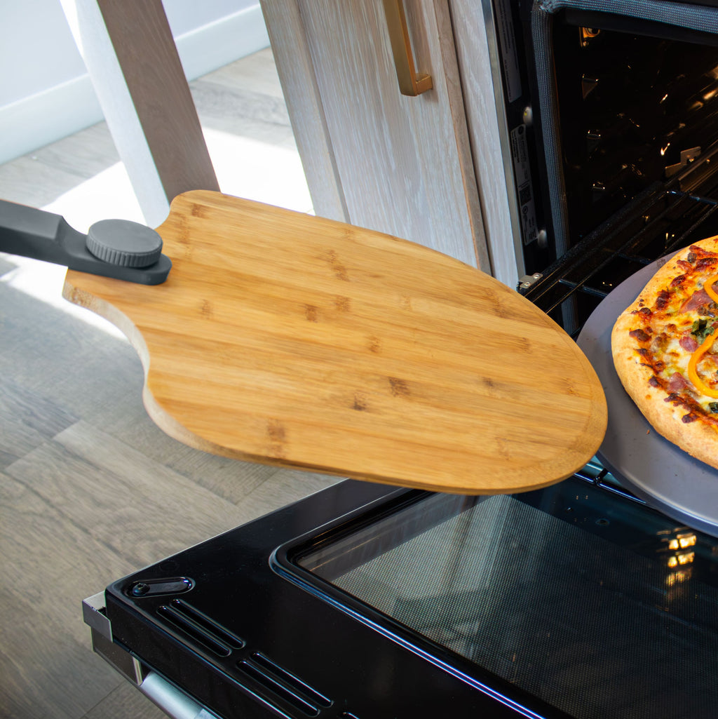 Bamboo Pizza Peel with Folding Handle 12" x 14" in Natural