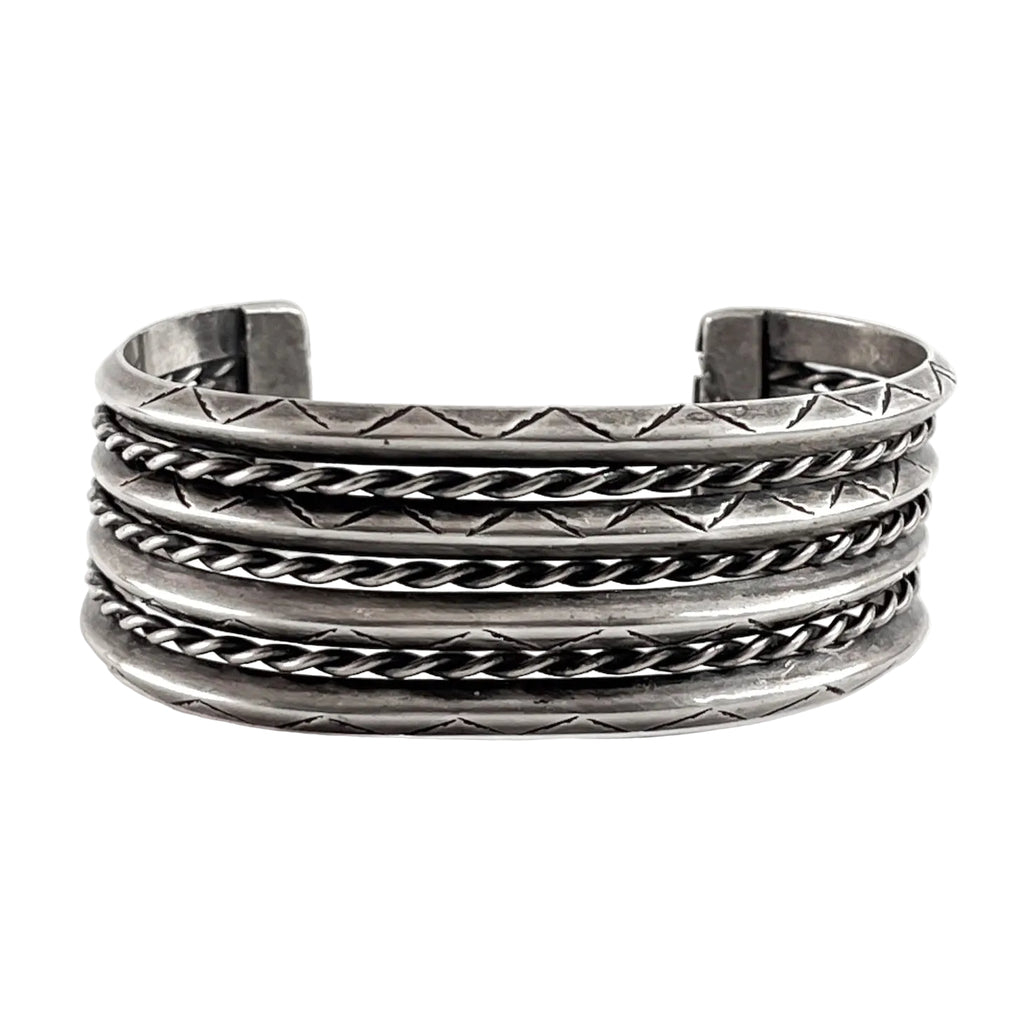 Vintage Four Row Sterling Bracelet