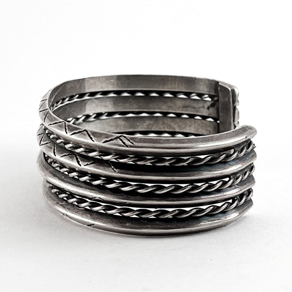 Vintage Four Row Sterling Bracelet