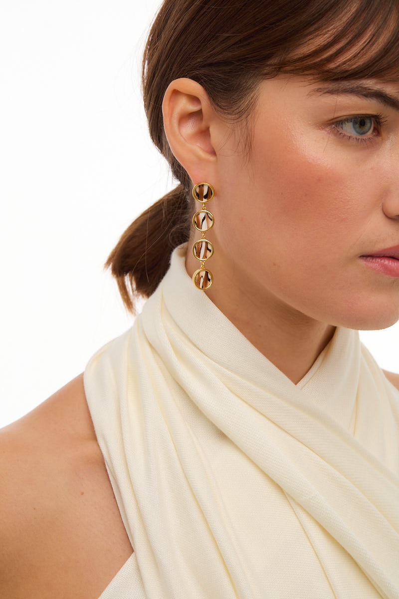 Coopers Town Multi Bezel Drop Earring