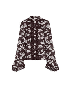 Brielle Top in Dark Fig Swan