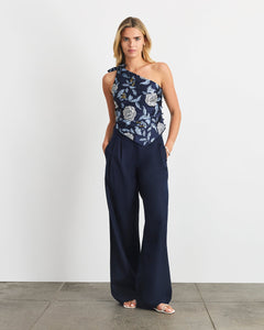 Brigid Top in Maritime Blue Multi Floral