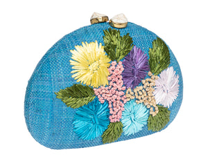 Berna Clutch in Turquoise Multi