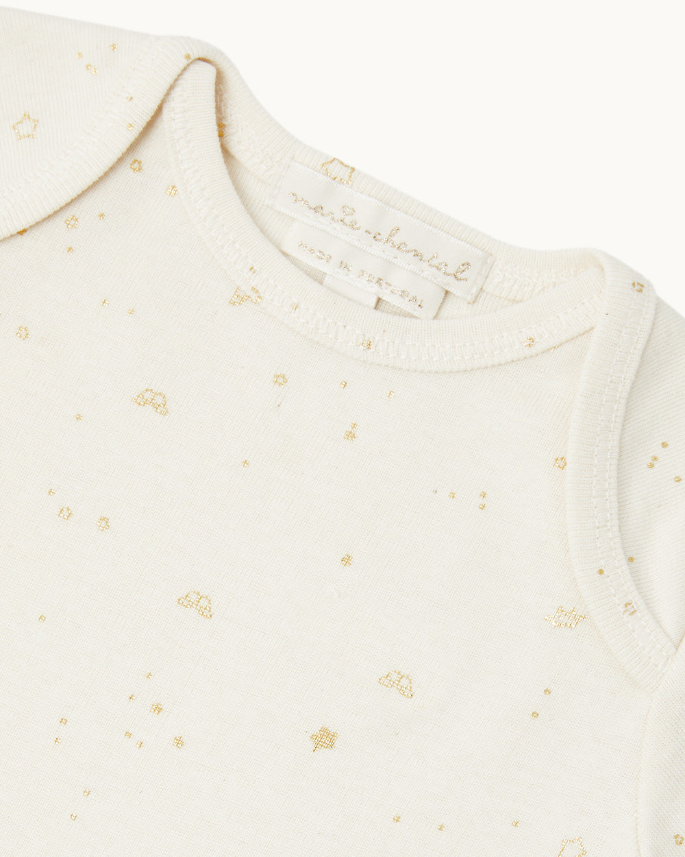 Brooklyn Star & Crown Romper in Natural