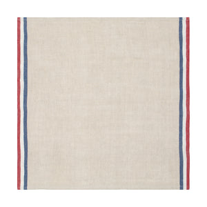 Normandy Napkins in Red, Natural, & Blue Stripes, Set of 4